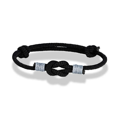 Pulsera con Nudo Ajustable Bicolor