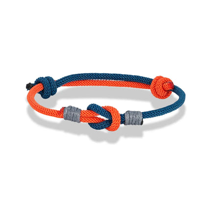Pulsera con Nudo Ajustable Bicolor