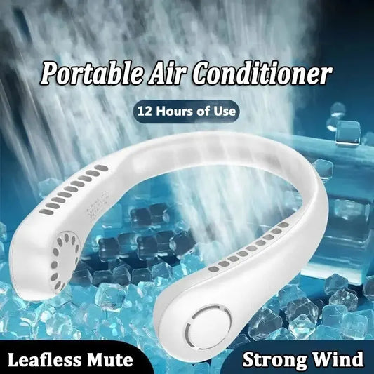 Ventilador de Cuello Sin Aspas – Portátil, Recargable y de 3 Velocidades