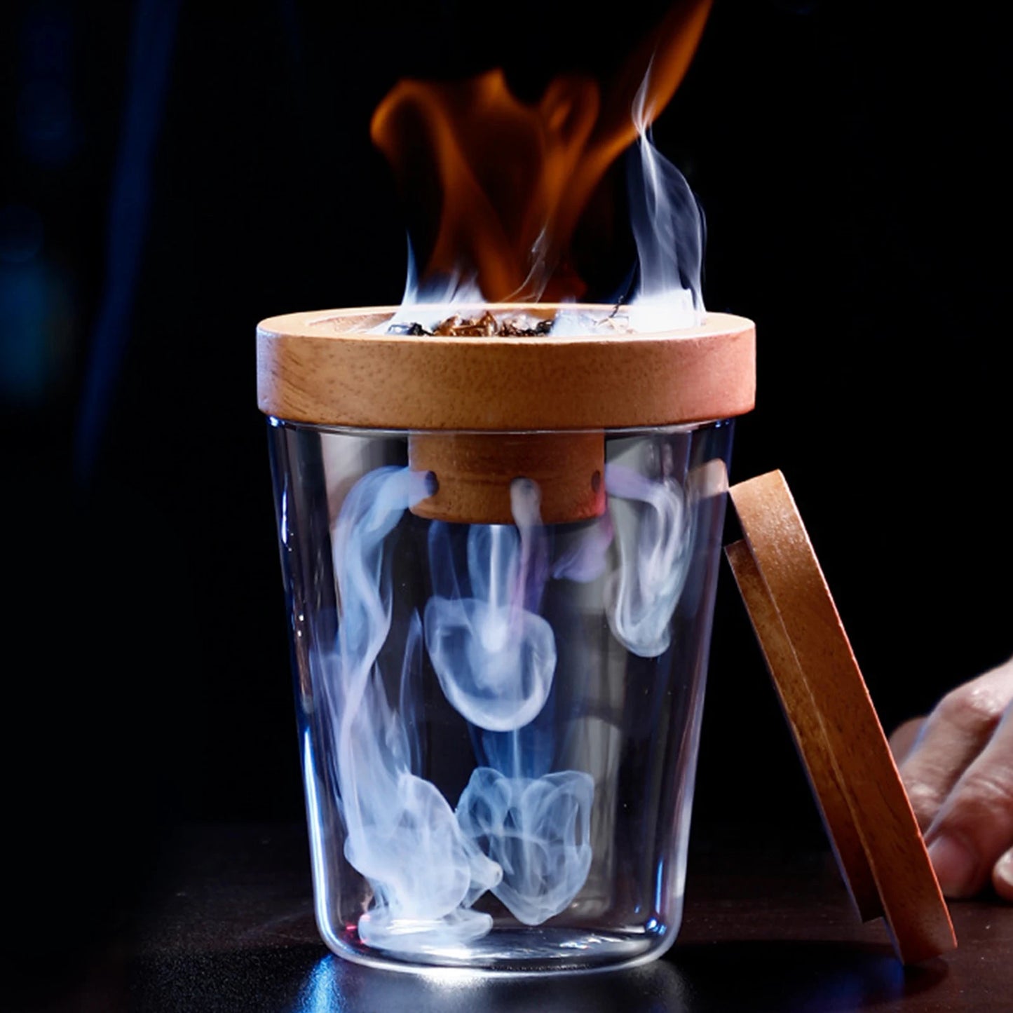 Kit Ahumador de Cócteles – Incluye 4 Astillas de Madera para Whisky y Tragos