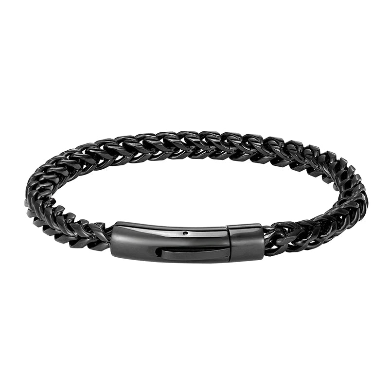 Pulsera de Acero Inoxidable Chapado en Oro 18K con Cierre Magnético