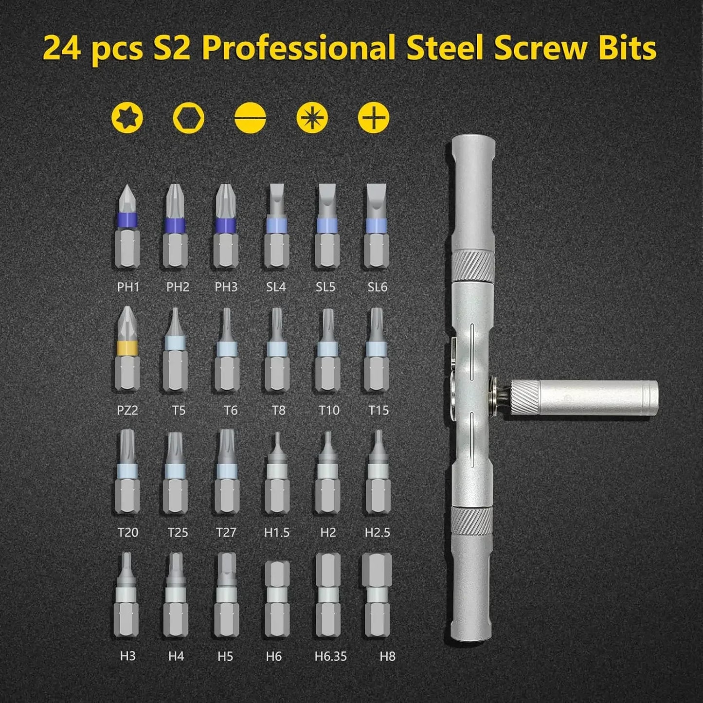 Kit de destornilladores magnético 30 en 1