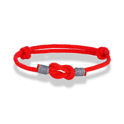 Pulsera con Nudo Ajustable Bicolor
