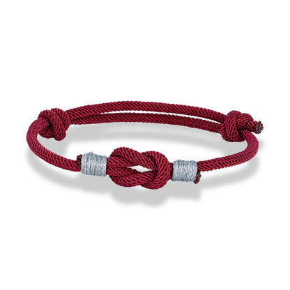 Pulsera con Nudo Ajustable Bicolor