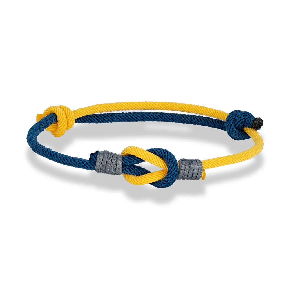Pulsera con Nudo Ajustable Bicolor