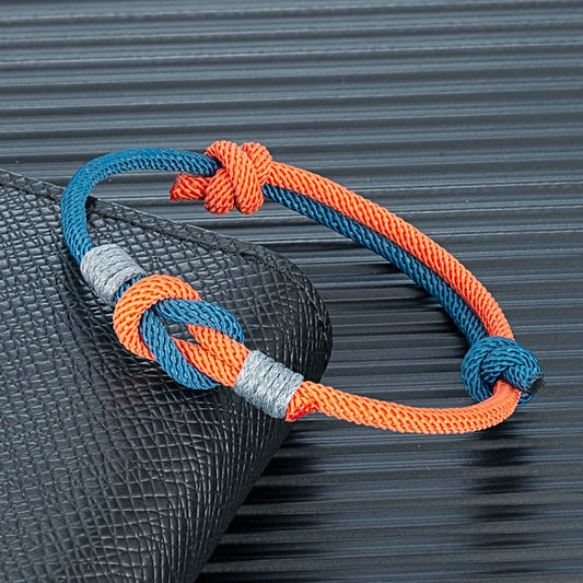 Pulsera con Nudo Ajustable Bicolor