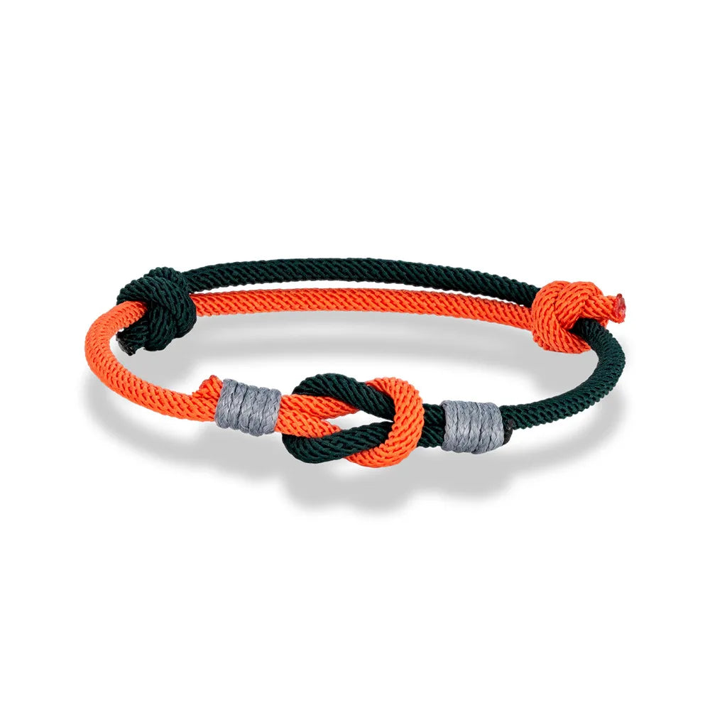 Pulsera con Nudo Ajustable Bicolor