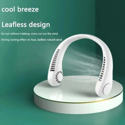 Ventilador de Cuello Sin Aspas – Portátil, Recargable y de 3 Velocidades