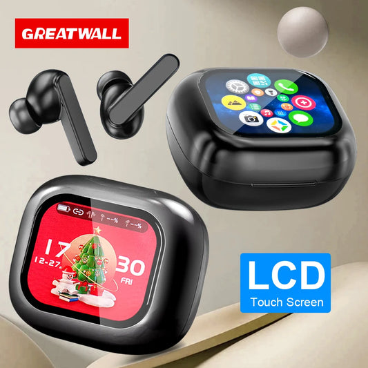 Auriculares Bluetooth TWS GREATWALL – HiFi, Pantalla Táctil LCD y Llamadas HD