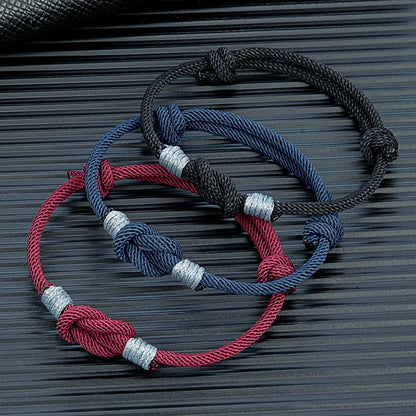 Pulsera con Nudo Ajustable Bicolor