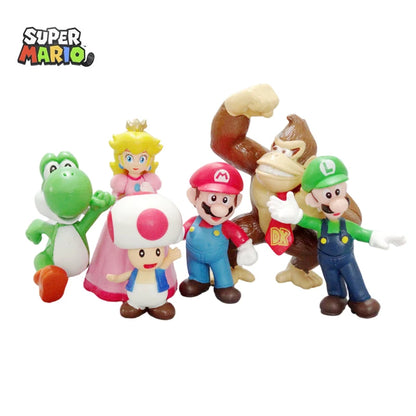 Set de Figuras Super Mario – 6 Personajes en PVC | Juguete Coleccionable para Niños
