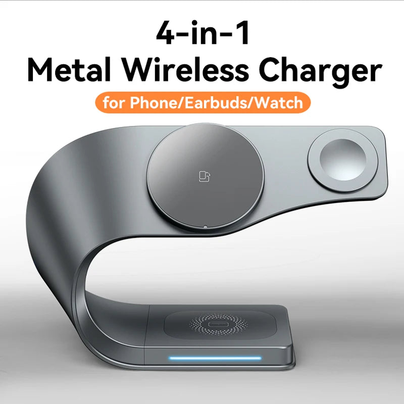 Cargador Inalámbrico 4 en 1 – para iPhone y Apple Watch