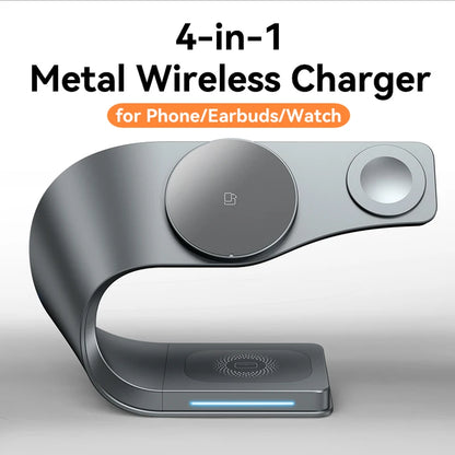 Cargador Inalámbrico 4 en 1 – para iPhone y Apple Watch