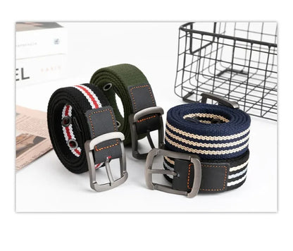 Cinturón Táctico de Lona – Unisex, Ajustable y Resistente para Uso Diario